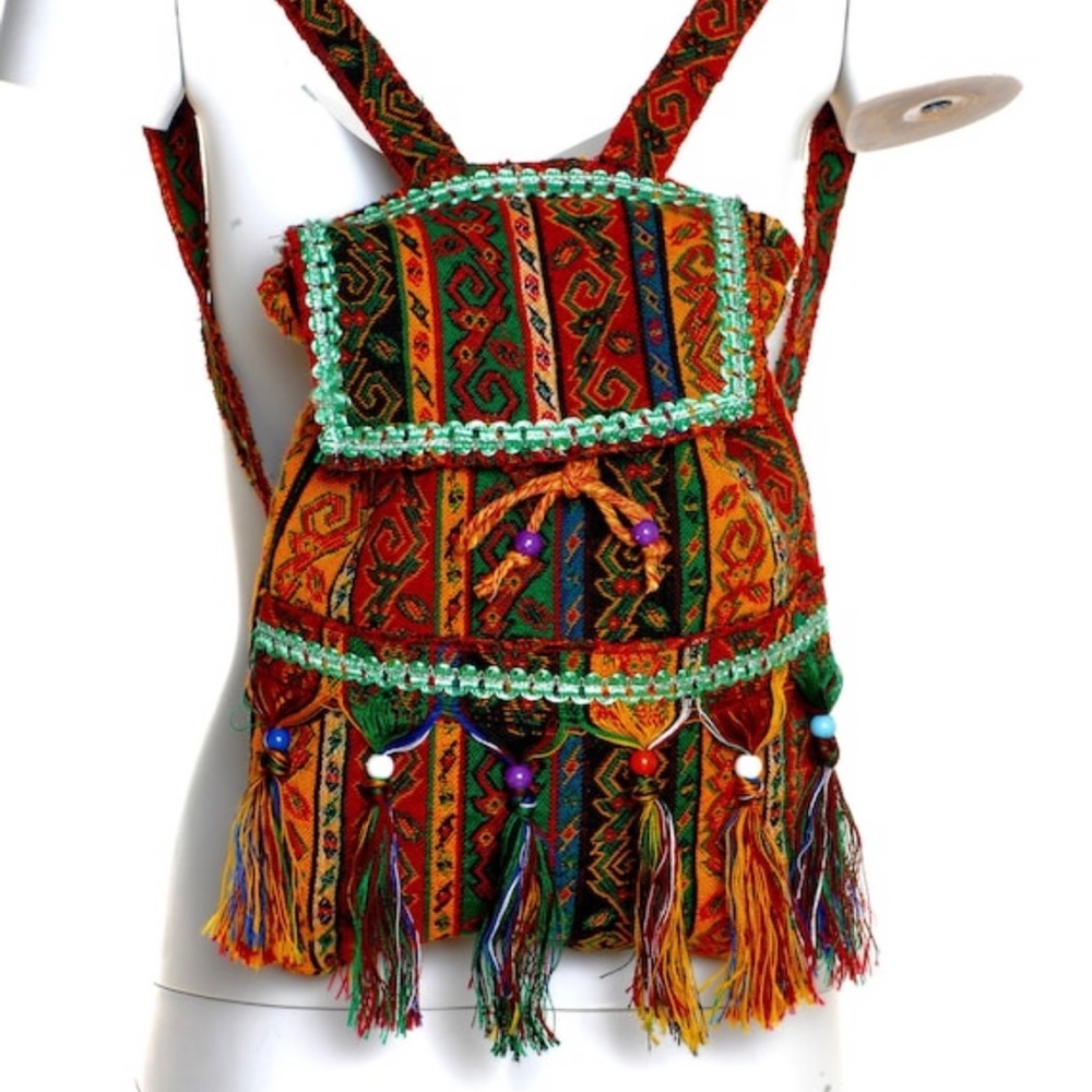 🔺 SALE 🔺Boho hippie style handmade backpack - Picture 4 of 6